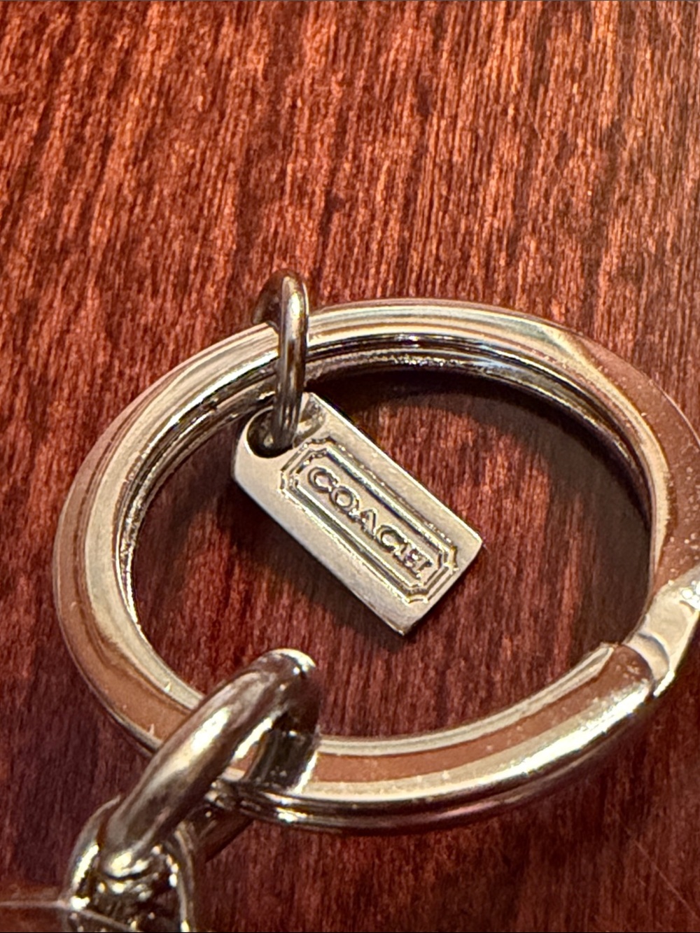 COACH Legacy Enamel Turnlock Valet Keyring-Silver Hardware - Picture 10 of 16